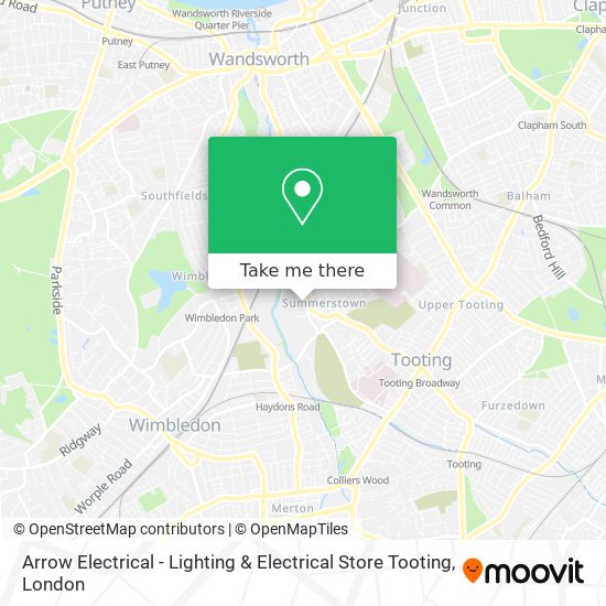 Arrow Electrical - Lighting & Electrical Store Tooting map