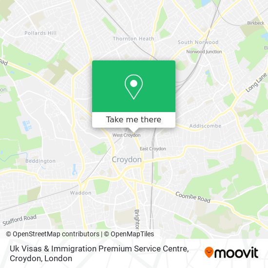 Uk Visas & Immigration Premium Service Centre, Croydon map