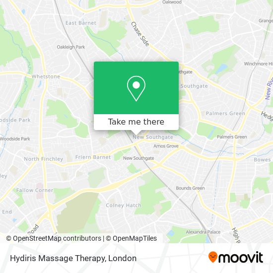 Hydiris Massage Therapy map