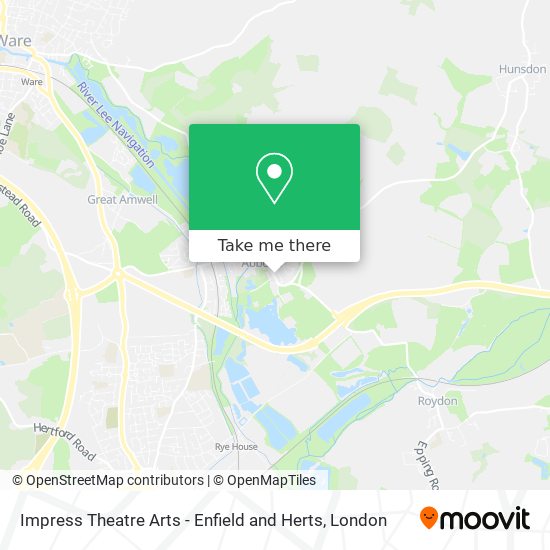 Impress Theatre Arts - Enfield and Herts map