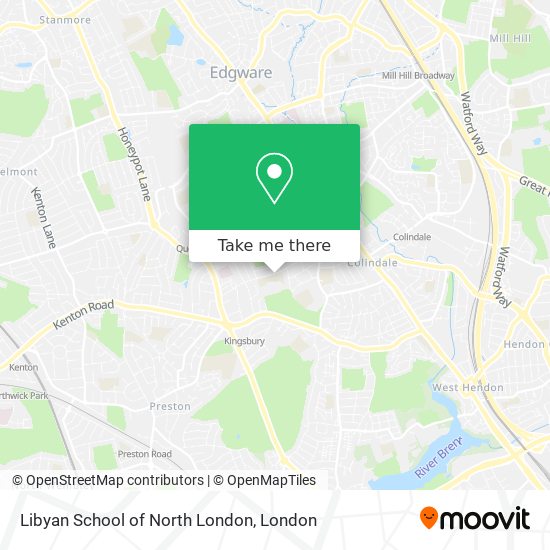 Libyan School of North London map