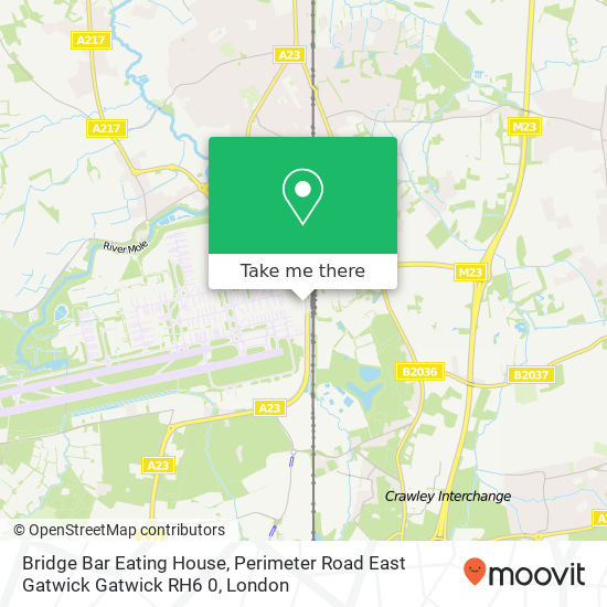 Bridge Bar Eating House, Perimeter Road East Gatwick Gatwick RH6 0 map