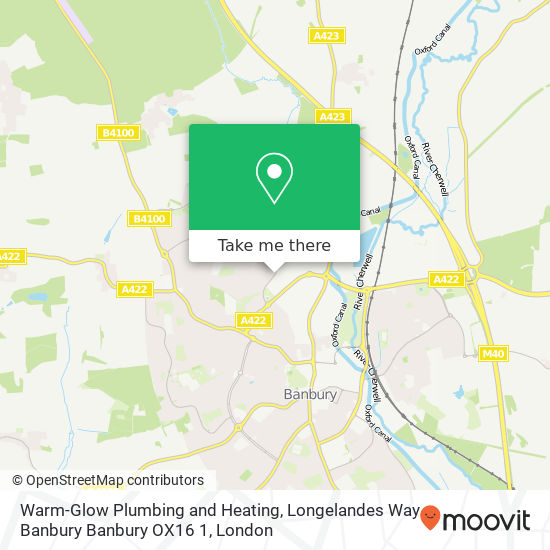 Warm-Glow Plumbing and Heating, Longelandes Way Banbury Banbury OX16 1 map