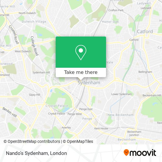 Nando's Sydenham map