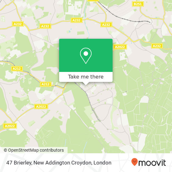 47 Brierley, New Addington Croydon map