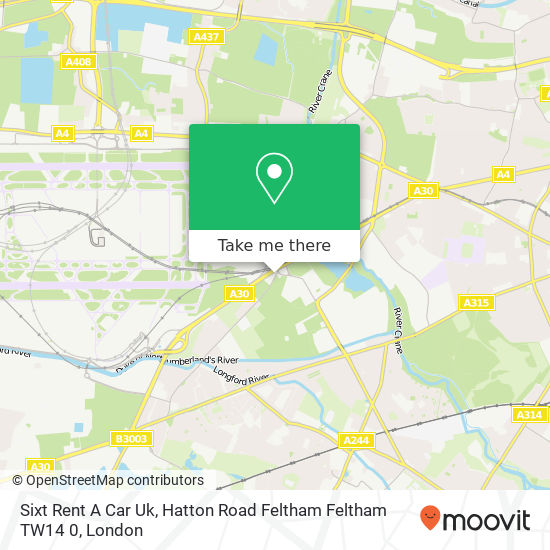 Sixt Rent A Car Uk, Hatton Road Feltham Feltham TW14 0 map