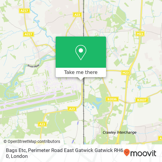 Bags Etc, Perimeter Road East Gatwick Gatwick RH6 0 map