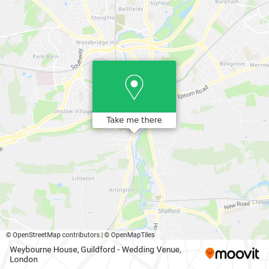 Weybourne House, Guildford - Wedding Venue map