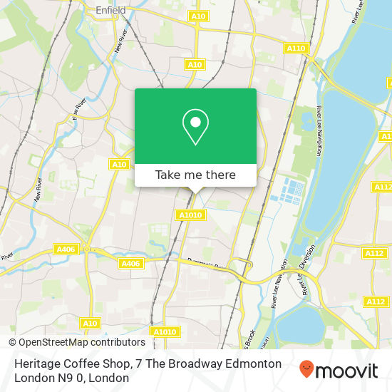 Heritage Coffee Shop, 7 The Broadway Edmonton London N9 0 map