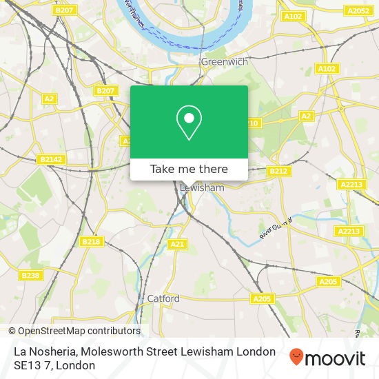 La Nosheria, Molesworth Street Lewisham London SE13 7 map