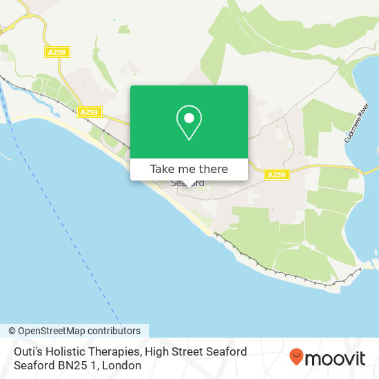 Outi's Holistic Therapies, High Street Seaford Seaford BN25 1 map