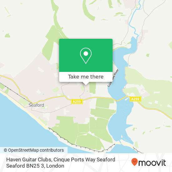 Haven Guitar Clubs, Cinque Ports Way Seaford Seaford BN25 3 map