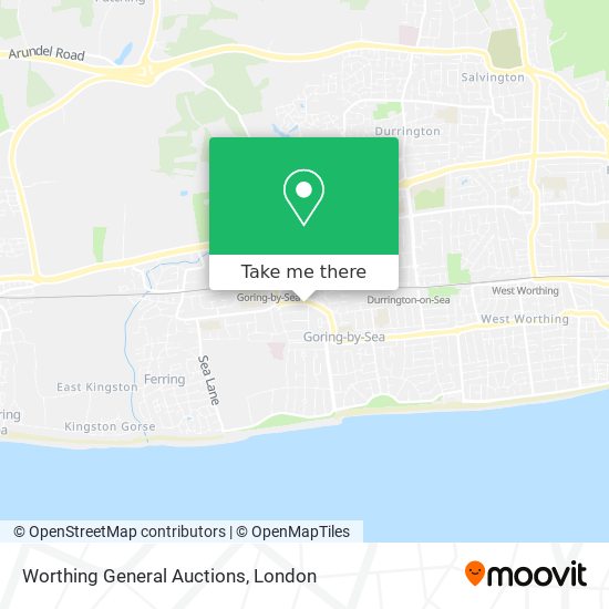 Worthing General Auctions map