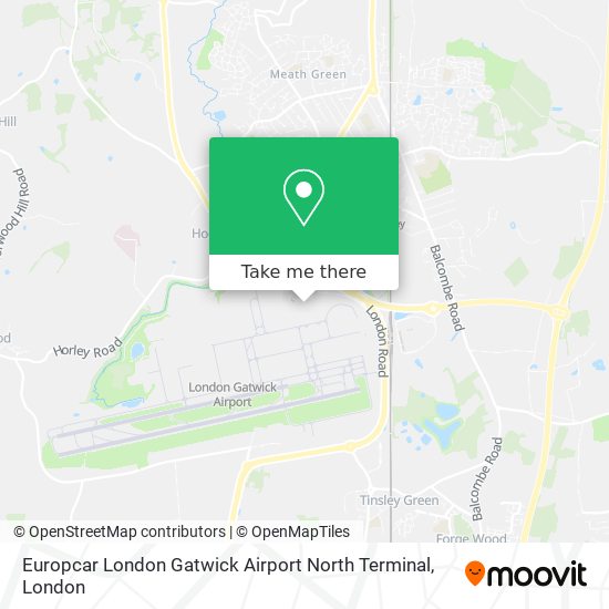 Europcar London Gatwick Airport North Terminal map