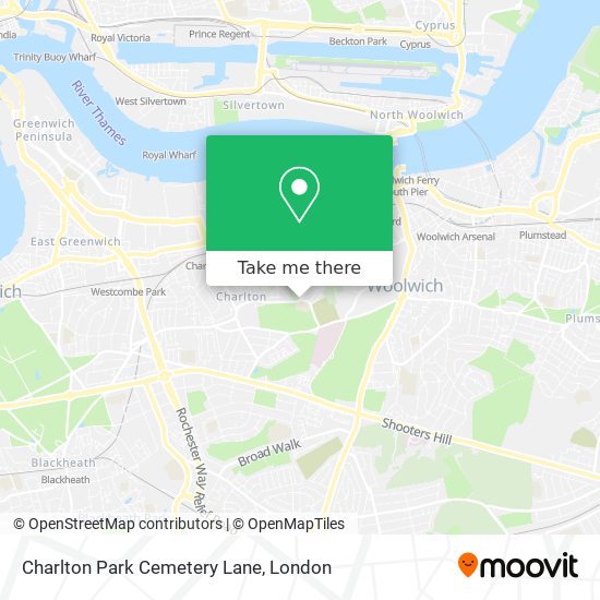 Charlton Park Cemetery Lane map