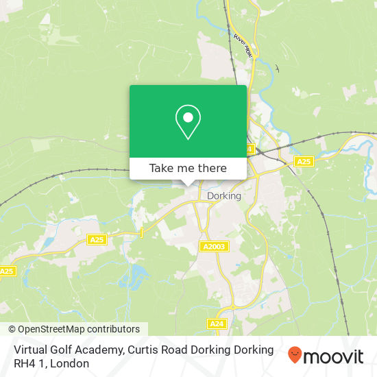 Virtual Golf Academy, Curtis Road Dorking Dorking RH4 1 map