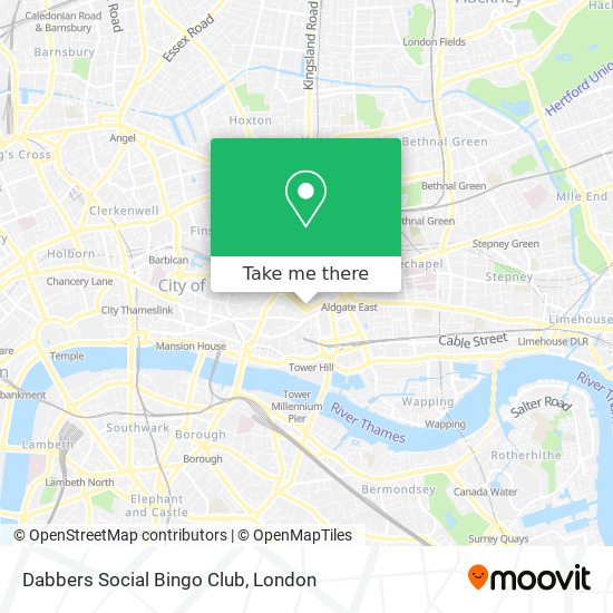 Dabbers Social Bingo Club map