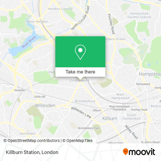 Killburn Station map