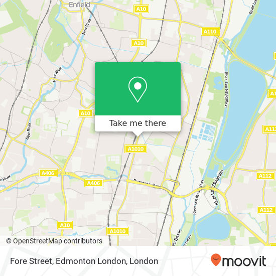 Fore Street, Edmonton London map