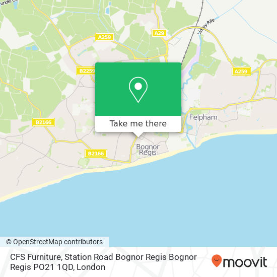 CFS Furniture, Station Road Bognor Regis Bognor Regis PO21 1QD map