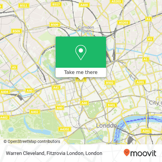 Warren Cleveland, Fitzrovia London map