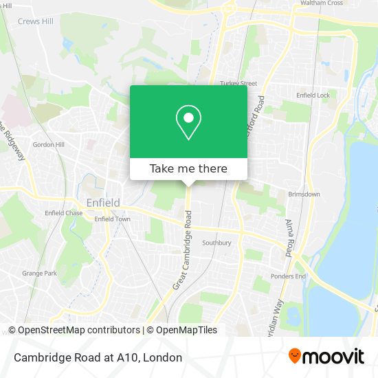 Cambridge Road at A10 map