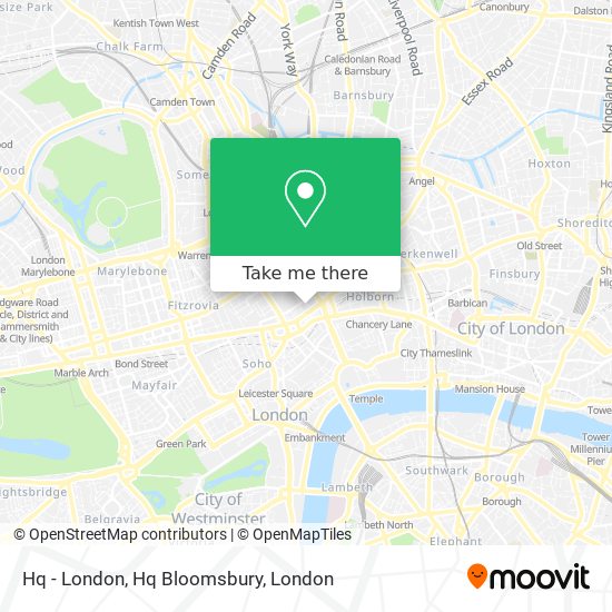 Hq - London, Hq Bloomsbury map