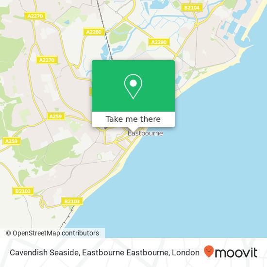 Cavendish Seaside, Eastbourne Eastbourne map