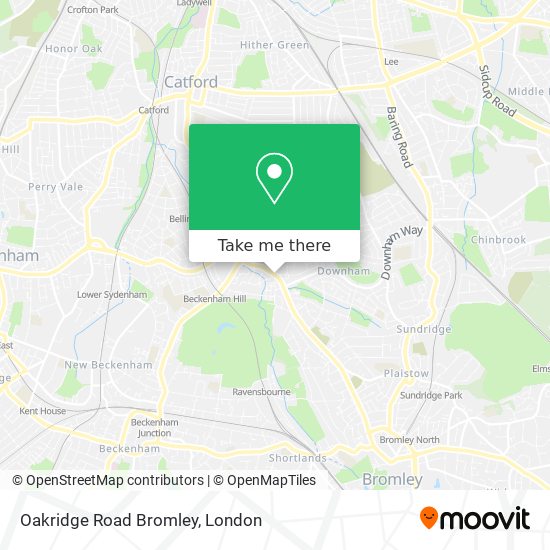 Oakridge Road Bromley map