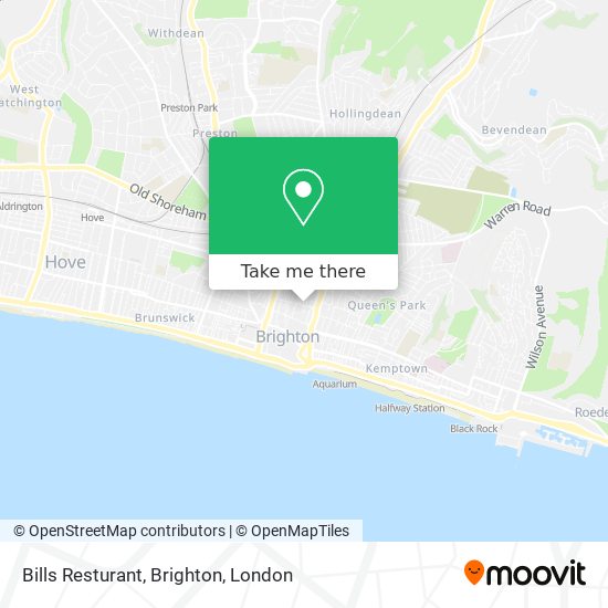 Bills Resturant, Brighton map