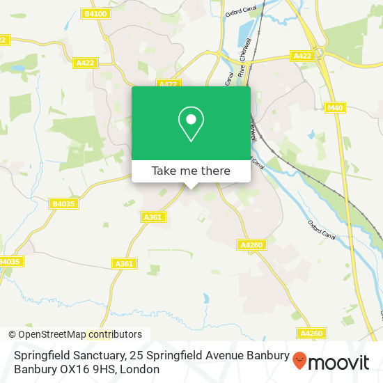 Springfield Sanctuary, 25 Springfield Avenue Banbury Banbury OX16 9HS map