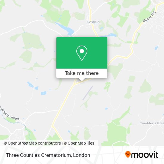 Three Counties Crematorium map
