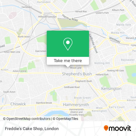 Freddie's Cake Shop map