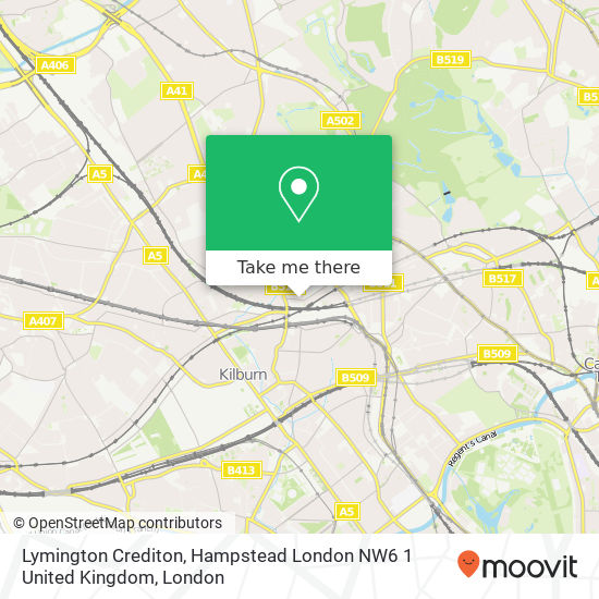 Lymington Crediton, Hampstead London NW6 1 United Kingdom map