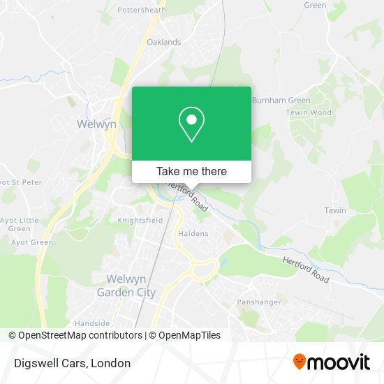 Digswell Cars map
