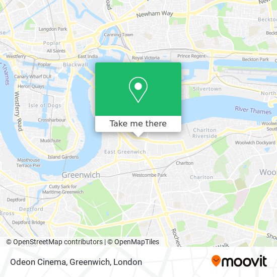Odeon Cinema, Greenwich map