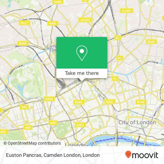 Euston Pancras, Camden London map
