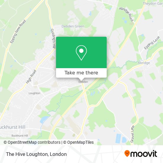 The Hive Loughton map
