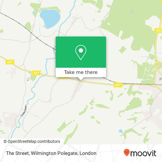 The Street, Wilmington Polegate map