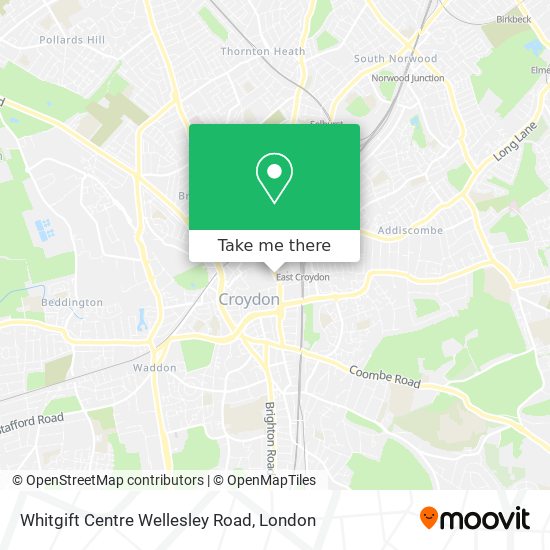 Whitgift Centre Wellesley Road map