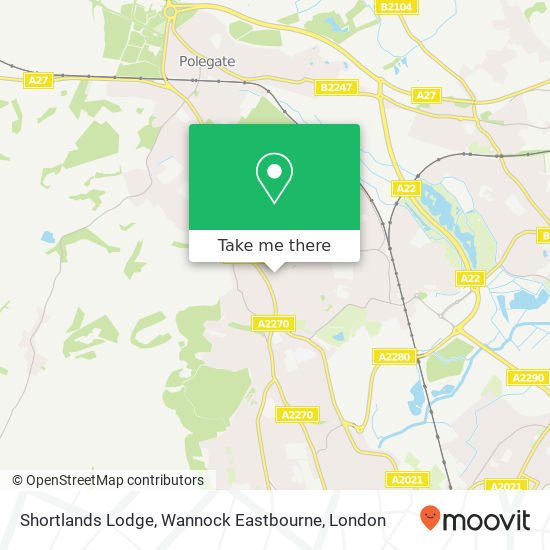 Shortlands Lodge, Wannock Eastbourne map