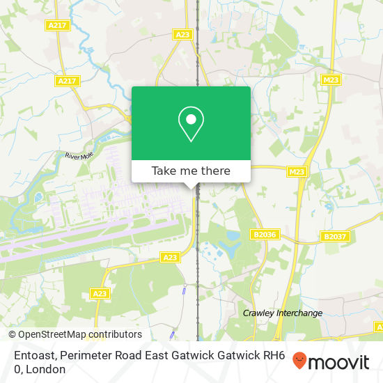 Entoast, Perimeter Road East Gatwick Gatwick RH6 0 map
