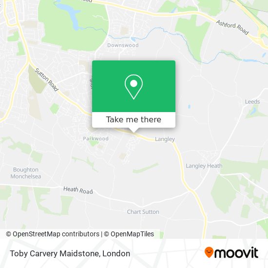 Toby Carvery Maidstone map