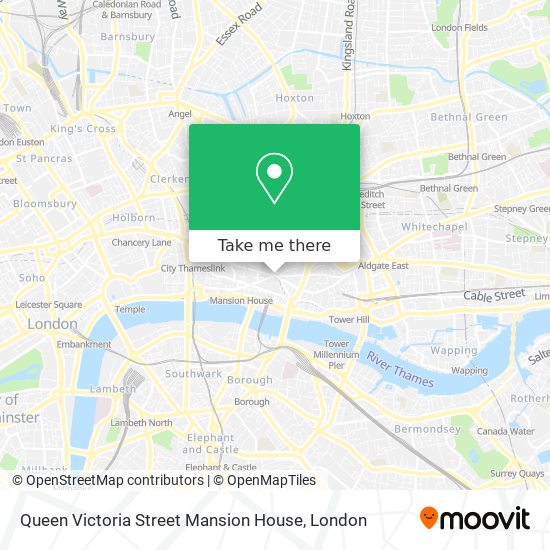 Queen Victoria Street Mansion House map