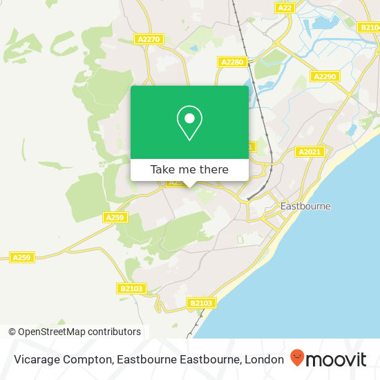 Vicarage Compton, Eastbourne Eastbourne map