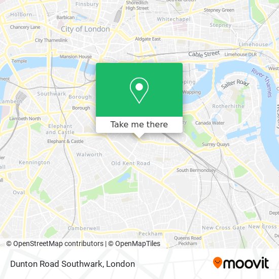 Dunton Road Southwark map