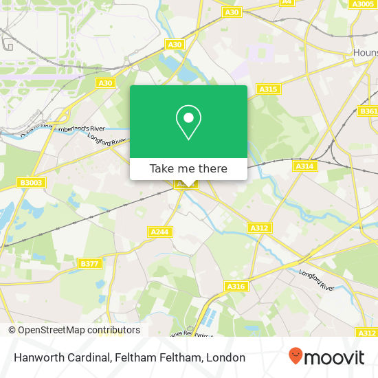 Hanworth Cardinal, Feltham Feltham map