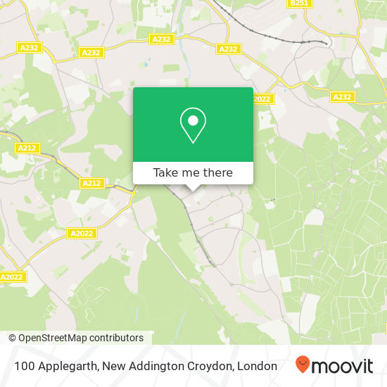 100 Applegarth, New Addington Croydon map