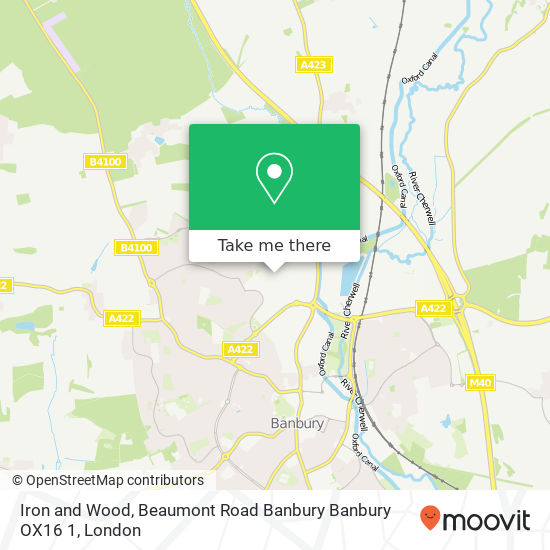 Iron and Wood, Beaumont Road Banbury Banbury OX16 1 map