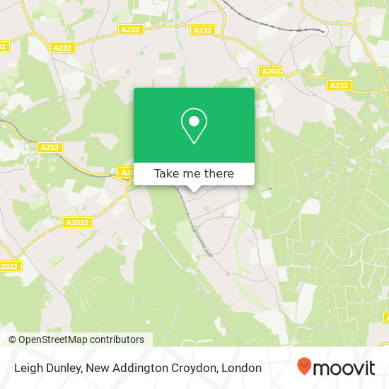 Leigh Dunley, New Addington Croydon map